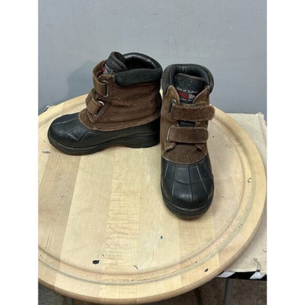 Weather Spirits Boots Youth Size 13 Suede Rubber Insulated Winter Shoes S14‎